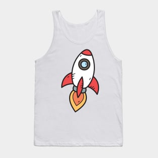 Rocket Cartoon Tank Top